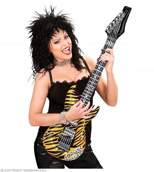 gitara elektryczna rockowa pomarańczowa dmuchana