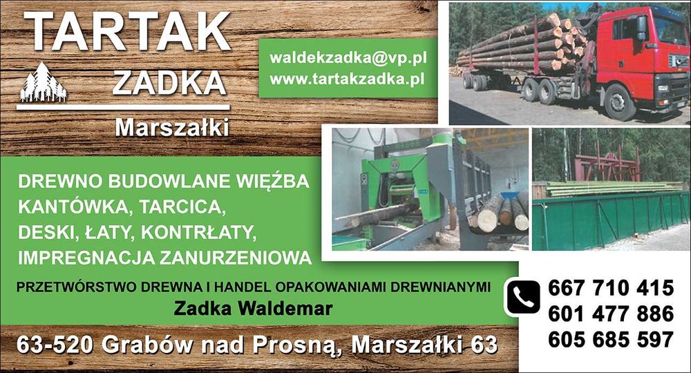 Łaty 6x4  łata długość 3m , 4 m  impregnowane transport