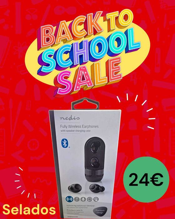 Auriculares Bluetooth Com Coluna Nedis HPBT6050BK