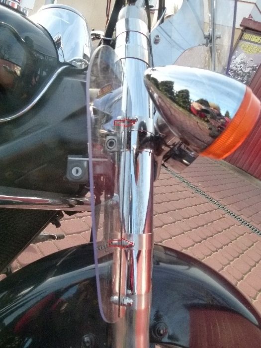 Deflektory kolan rąk Szyba Honda Vt 750 Shadow C2 C3 C4
