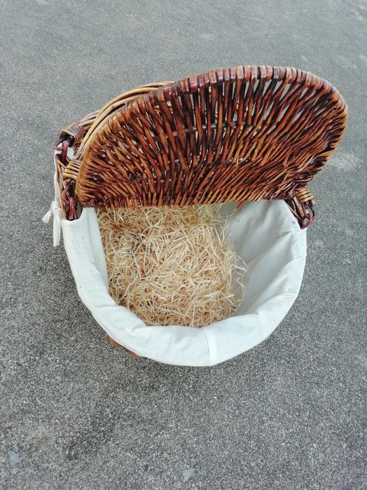 Cesto de palha para cabaz/pic-nic (novo)
