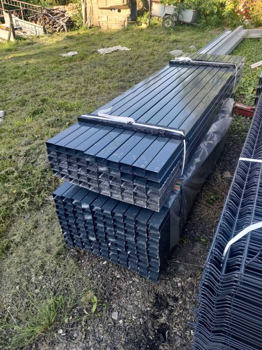 Promocja Słupek ogrodzeniowy 230 cm słupek 60x40 Antracyt Grafit