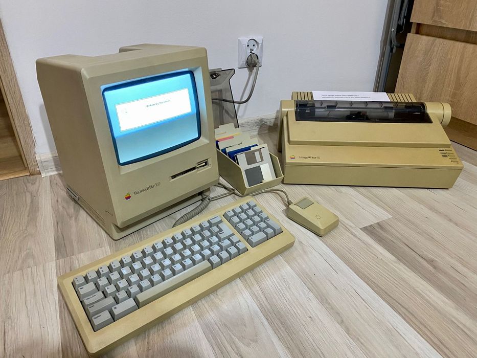 Apple Macintosh Plus ED + ImageWriter II mega zestaw Tarnów • OLX.pl