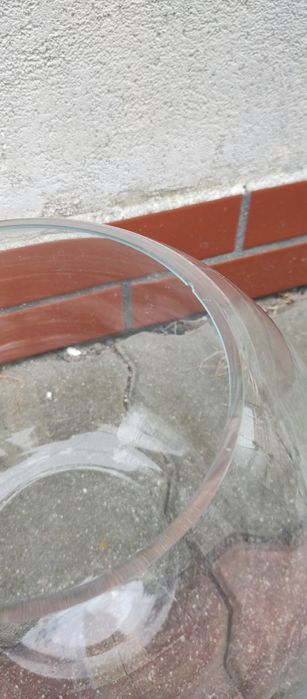 Akwarium okrągłe duże lub wazon szklany terrarium