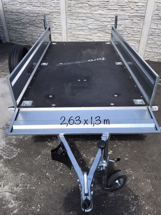 WYNAJEM Przyczep 2,6x1,3-2,6x1,5-3,0x1,5 idealne pod Karton gips meble