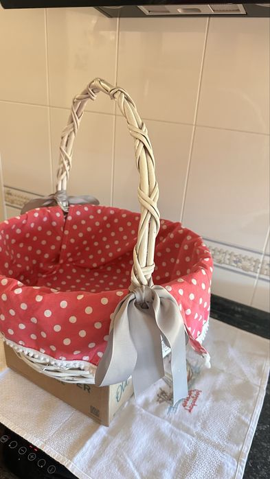 Cesta verga forrado