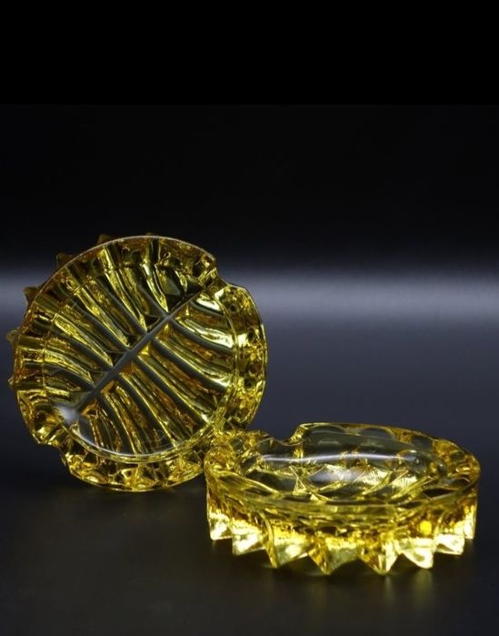 Пепельница попільничка хрусталь цветное стариное стекло подарок винтаж