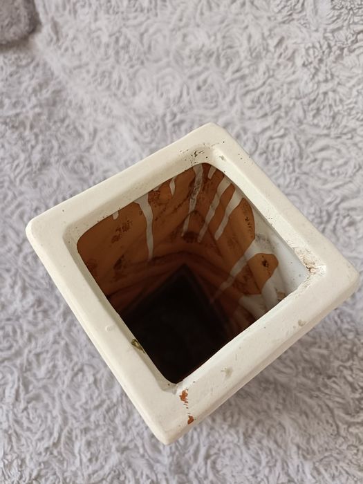 Flakon / wazon biało srebrny