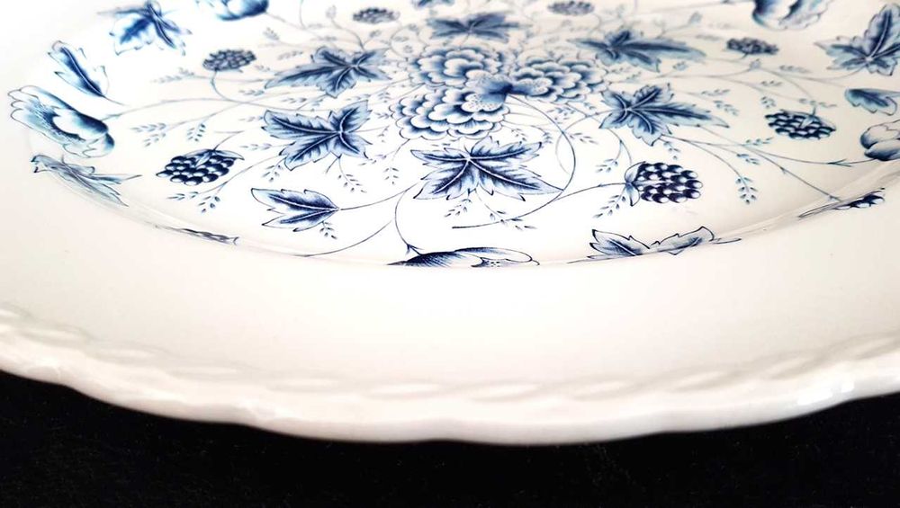 Travessa de louça inglesa Old Chelsea (W.H. Grindley) motivos florais