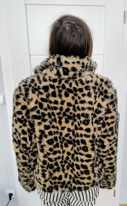 Sztuczne futerko z nadrukiem leoparda