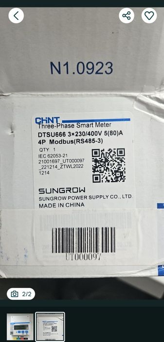 Licznik Chint DTSU666 - Sungrow 2 sztuki