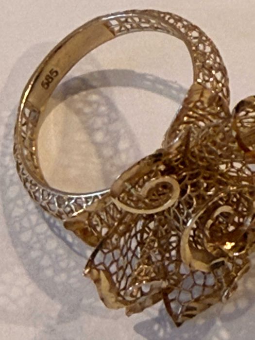 pierścionek złoto próba 585 markowy Czechy 430 zł za gram