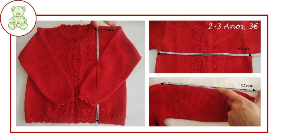 2-3Anos Menina Outono/Inverno - blusas e casacos