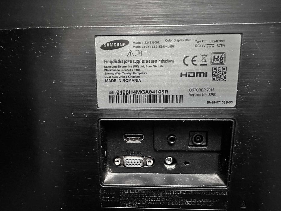 Samsung S24E390HL czarny W PEŁNI SPRAWNY