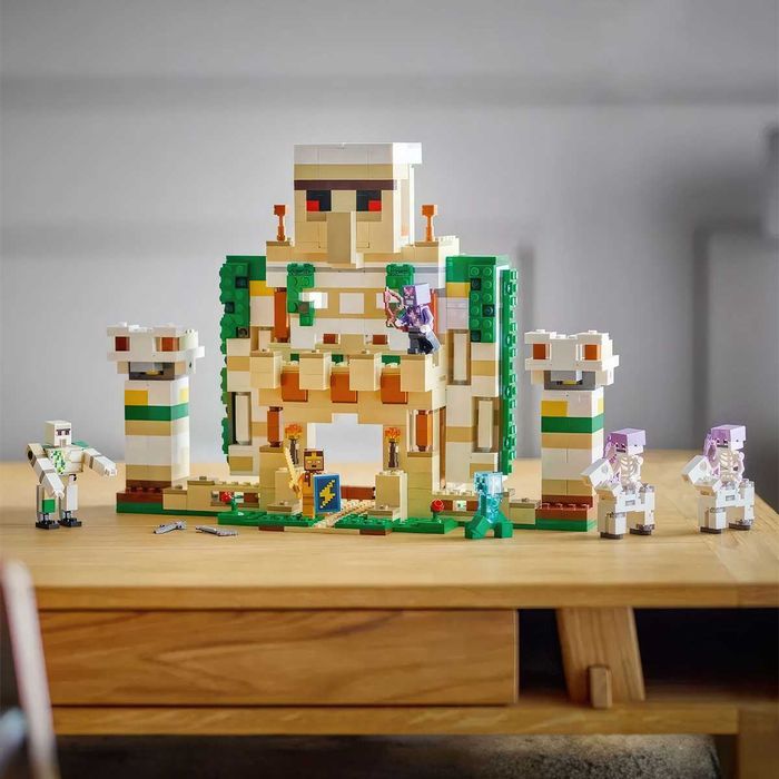 Лего Майнкрафт Крепость Железный Голем, 998 деталей. Minecraft