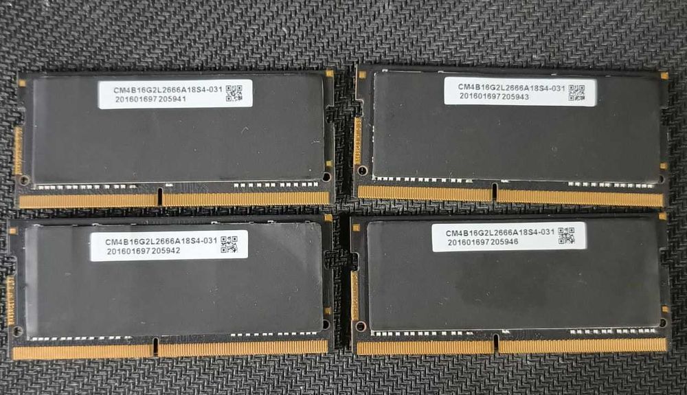 Оперативна пам'ять So dimm ddr4 32 gb (2*16) 2666 corsair для ноутбука