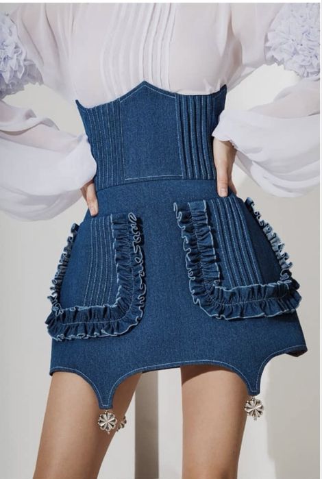 Джинсова спідниця-корсет Guranda