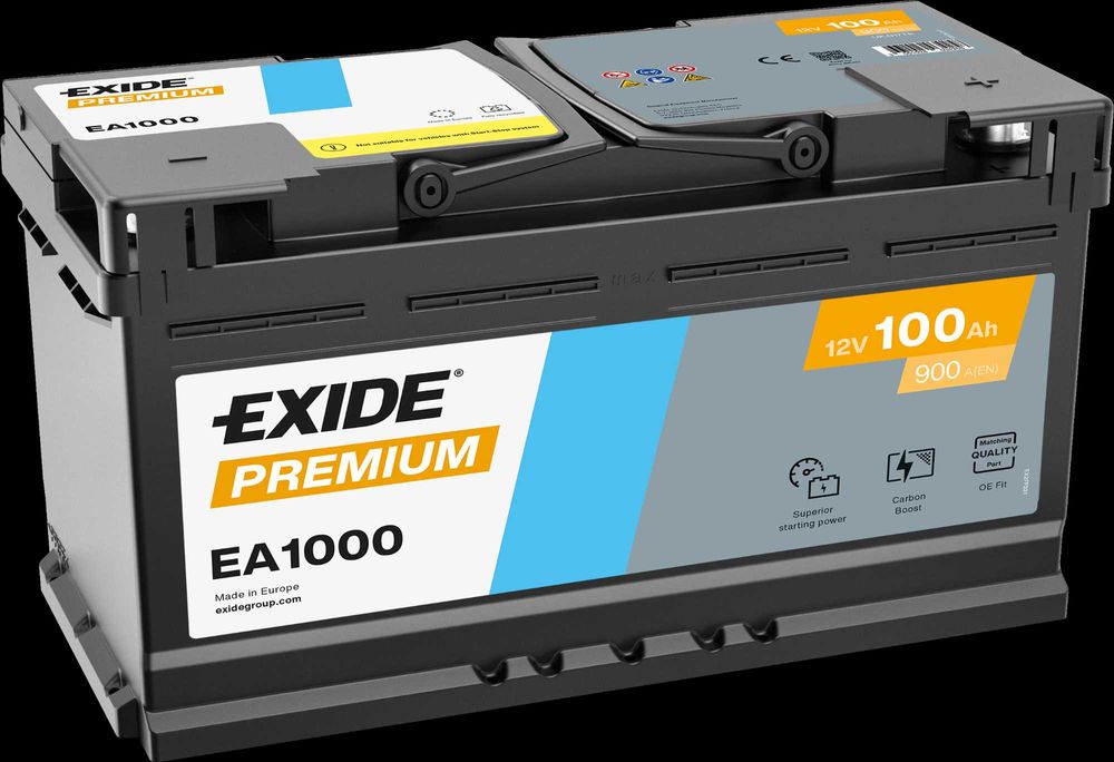 Акумулятор EXIDE Premium Carbon Boost 2.0 6ст 47Аг-100Аг  Іспанія