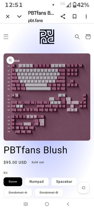Keycapy PBTFans Blush