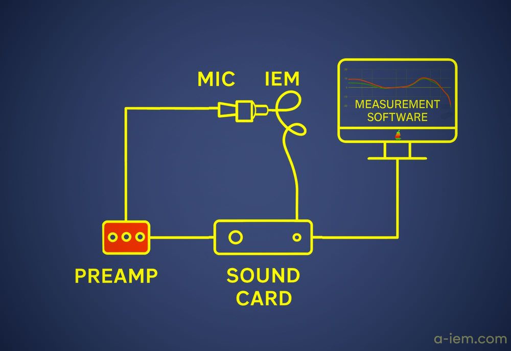 Przedwzmacniacz mikrofonu pomiarowego słuchawek IEM
