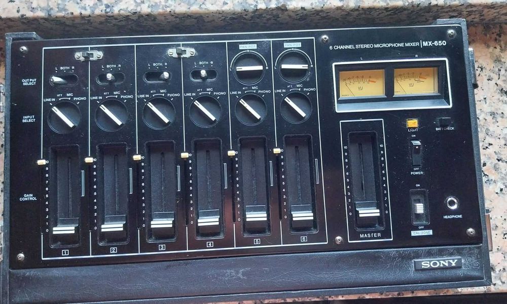 Sony MX-650 6 Channel Analog Mixer and Mixing Desk