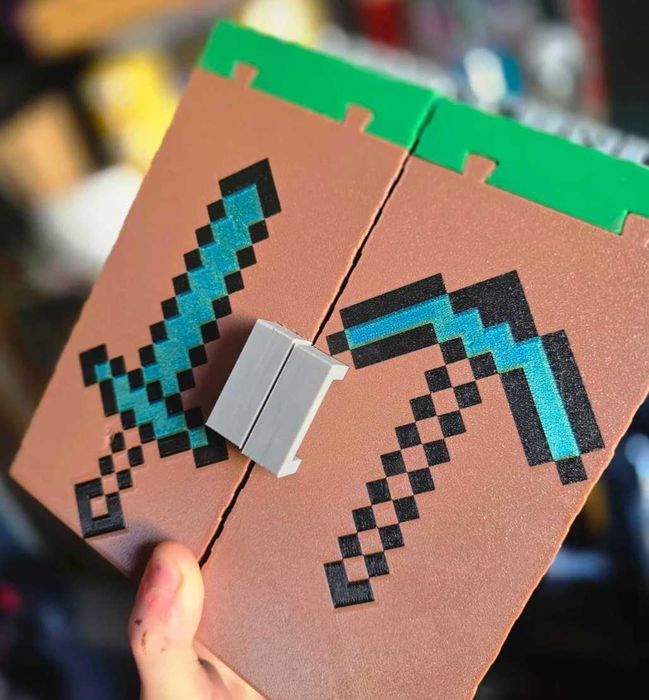 Minecraft Kinder Joy Półka na Wszystkie Figurki Kolekcji Prezent