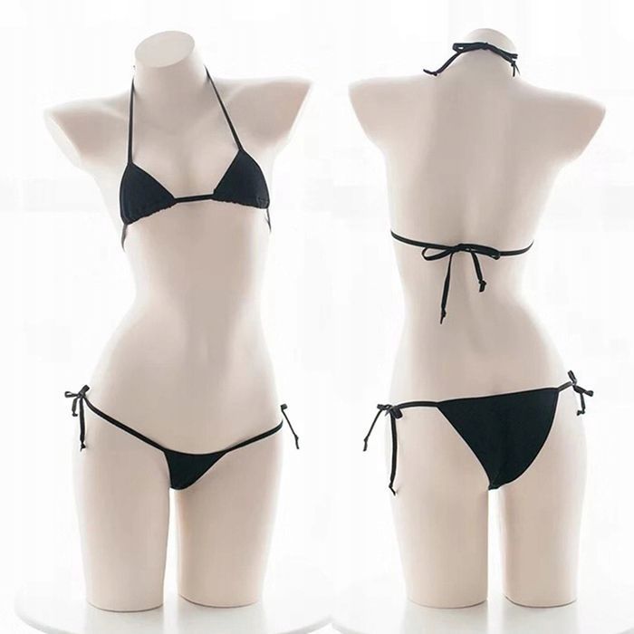 Bikini wiązane strój kąpielowy na plażę biały