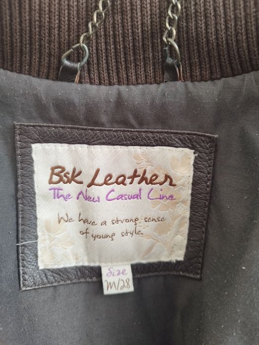Blusão de cabedal marca BsK Leather