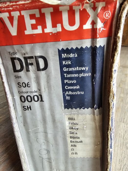 Roleta Velux DFD S06 roleta-plisa 2 w 1 granatowo-biała (nowa)