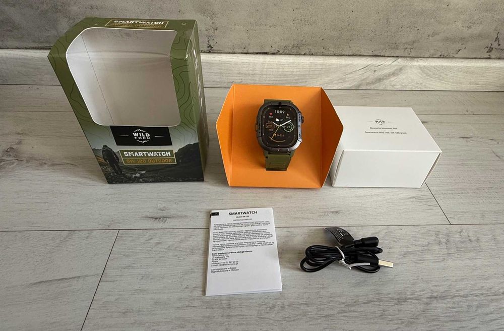 NOWY smartwatch zegarek zielony SW-120 outdoor wild trek