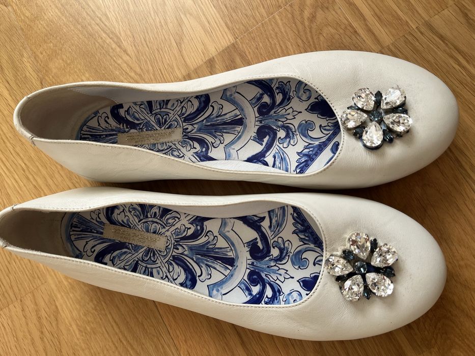 Шкіряні балетки Dolce & Gabbana оригінал