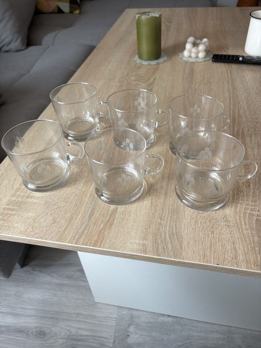 Stare szklanki filizanki prl 6 szt