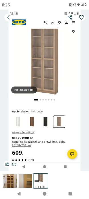 Regał Witryna szklana Ikea