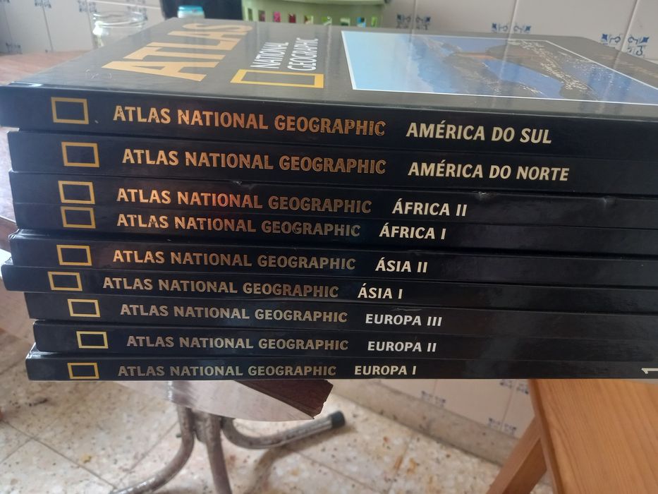 Coleção 9volumes Atlas da Nacional Geografic