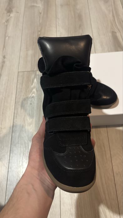 Isabel Marant sneakersy na koturnie - czarne