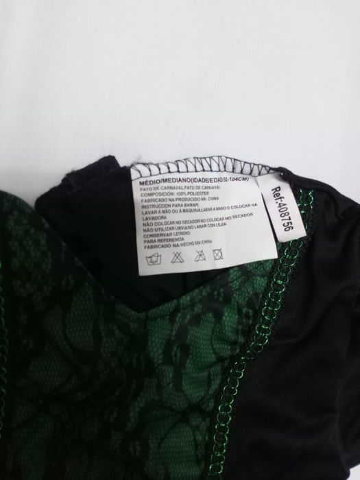 Máscara - fato criança bruxa - tamanho médio 5-6 anos