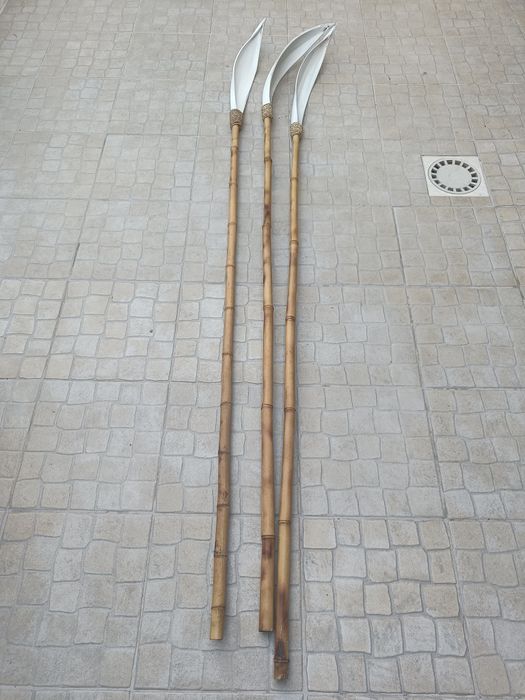 Peças decorativas, pás de bambu