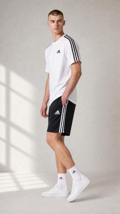 Літній чоловічий комплект Adidas футболка + шорти