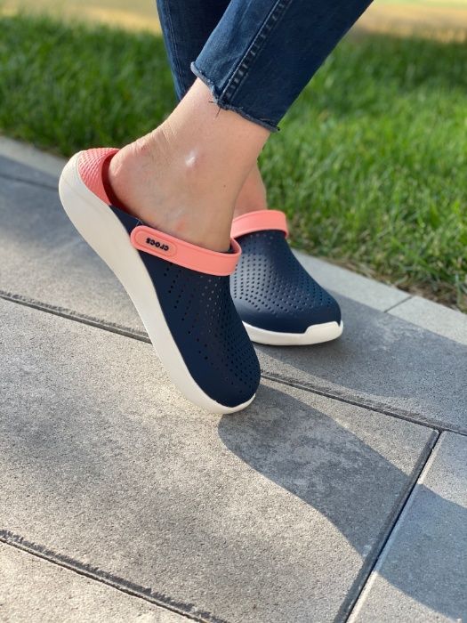 Женские сабо крокс лайт райд Crocs LiteRide navy/melon и др расцветки