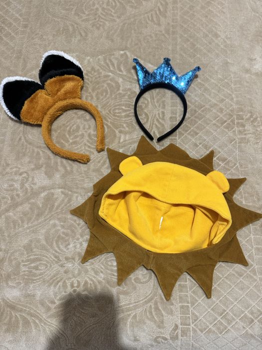 Ушки зайки,зайчика,обруч снежинки,королевы,шапка льва,львёнка!