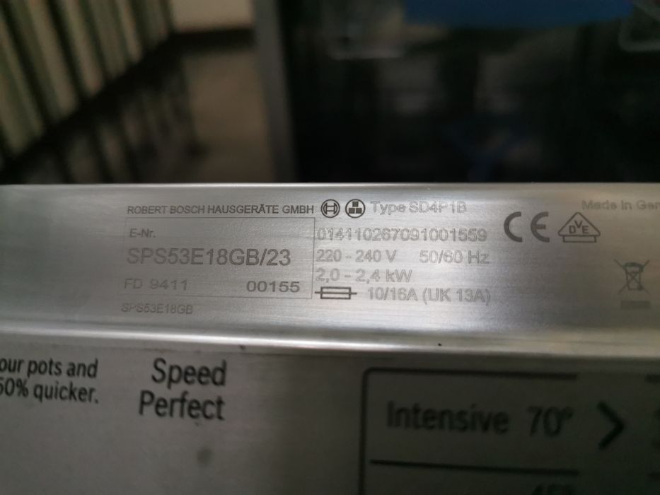 Zmywarka bosch  45 cm Sd4p1b Srebrna