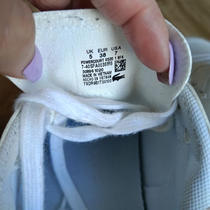 Buty Lacoste białe 38