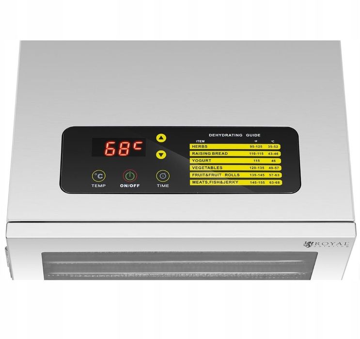 Професійна сушка / сушарка Royal Catering RCDA 500 / 45S  12 решіток 800W / Дегідратор