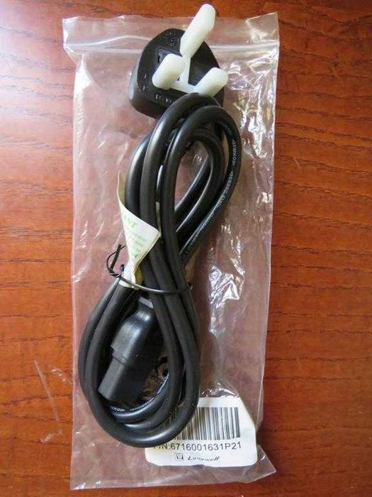 UK BS1363 Power Cord with Fuse and Earth, Packaged New64739668493185120