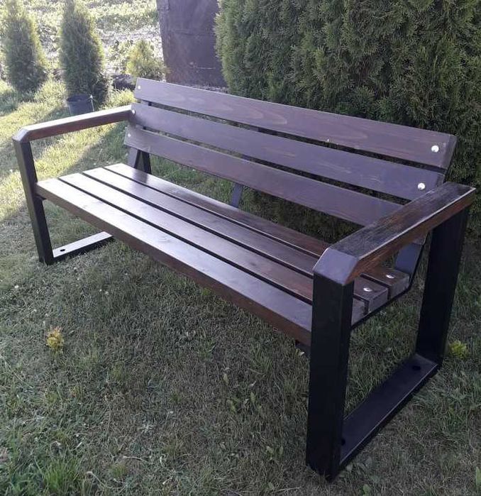 Ławka z podłokietnikiem 155 cm parkowa miejska producent atest