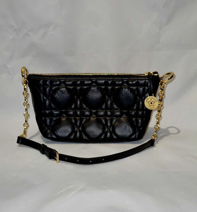 Czarna mała Christian Dior na ramię, do ręki