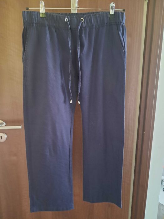 Damskie spodnie 3/4 lniane