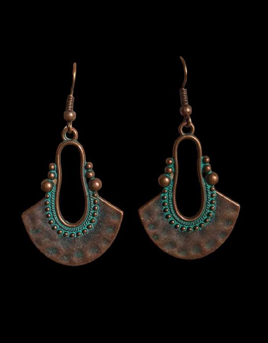 Kolczyki wiszące długie boho etno Aztec