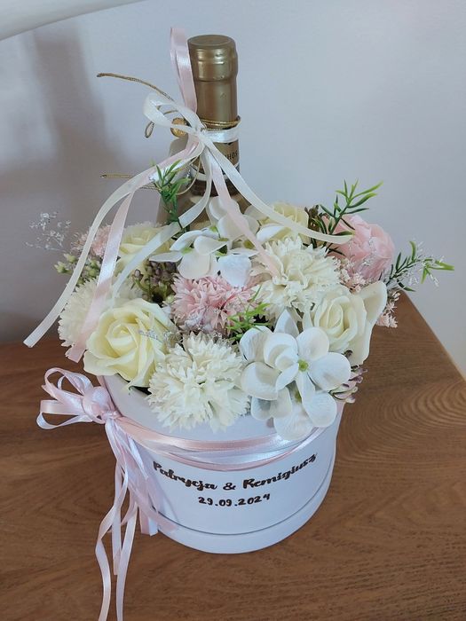 Flower box kwiaty mydlane personalizowany