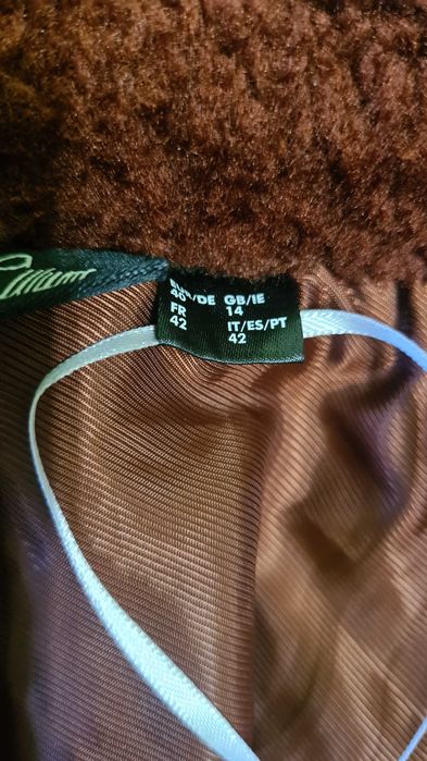 Штучна шубка-тедді, коричнева, розмір М